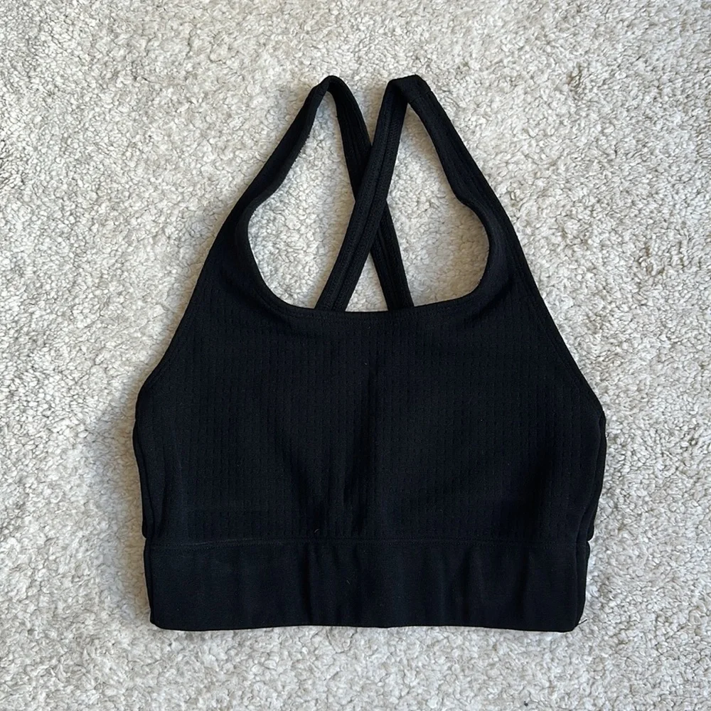 Fabletics Ella Sculptknit Sports Bra - Black